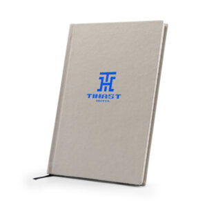 Notizbuch mit Einband aus recycelter Baumwolle für Ihre Werbung